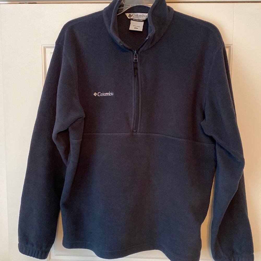 Columbia Blue Navy Fleece Half Zip Pullover size medium